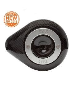 S&S Cycle 170-0501 Carbon Fiber Teardrop Cover for Stealth Air Cleaner Harley