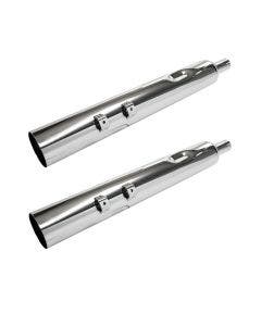 Jones Exhaust JPT430MC200 Full Boar Straight Cut Slip-On Mufflers 2" Baffle 95-16 FLH
