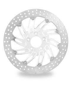 Performance Machine PM Supra Polished Left Side 13" Front Brake Rotor Harley