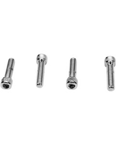 Drag Specialties Chrome Knurled Handlebar Clamp 1-1/4" Bolt Kit 4 Harley Twin Cam