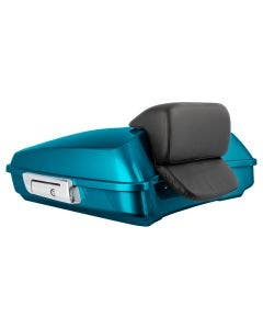 Hogworkz Tahitian Teal Razor Tour Pack Slim Backrest Chrome Hardware for Harley FLH '97-'24