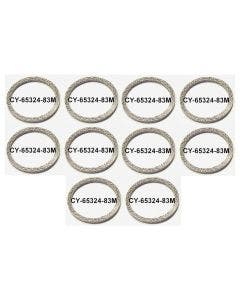 Exhaust Flat Steel Mesh Crush Gaskets Seals Lot of 10 Harley Twin Cam 65324-83