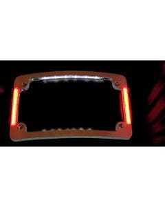 Custom Dynamics Black All In One Tri-Horizonal Radius License Plate Frame | TF06-B