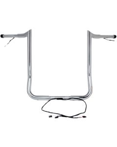 Paul Yaffe Bagger Nation Chrome Wired 12" Monkey Handlebars Harley Batwing 14-Up