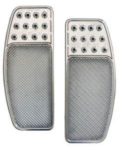 Accutronix FBF01-KDOC Chrome Knurled Drilled Front Floorboards Harley 84-Up