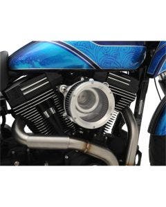 Trask Raw Machined Assault Charge Stage 1 High Flow Air Cleaner Harley 01-17 Big Twin