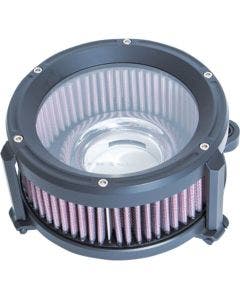 Trask TM-1021BK Black Assault Charge Stage 1 High Flow Air Cleaner Harley 01-17 Big Twin