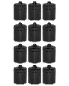 Mid USA 87167 Oil Filter x12 5 Micron Black 17mm Top Harley Big Twin & Evo 80-20