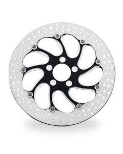 Performance Machine Torque Black Platinum Cut Left Front 13" Brake Rotor Harley