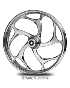 RC Components Torsion Chrome Wheel & Tire Package for Harley Models 