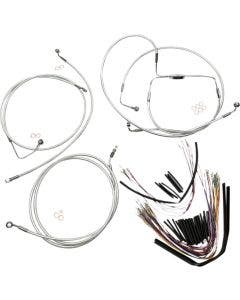 Magnum Sterling Chromite II Handlebar Cable Install Kit 15-17 Rise Harley 08-12