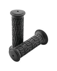 BikeMaster Motorcycle 7/8" Grips Black Tread 120mm WLG-91-Black
