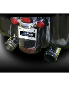RC Components RCX-1 4.5" Slip-Ons Chrome Flo Eclipse Harley M8 Touring 17-20