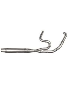 Sawicki 2 into 1 Brushed Mid Length Cannon Exhaust Harley M8 Touring 17-Up
