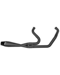 Sawicki 2 into 1 Black Shorty Length Exhaust Black Tip Harley M8 Softail 18-Up