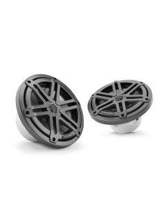 JL Audio 7.7-Inch Marine Coaxial Speakers Metallic Gray Sport Grille