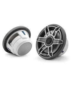 JL Audio 7.7-Inch Marine Coaxial Speakers Metal Gray Trim Ring Sport Grille