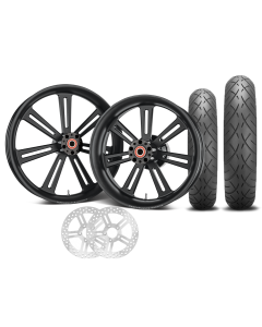 Performance Machine Black Sierra Wheel Package Dual Disc Touring 08-Up