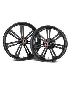 Performance Machine Black Sierra 21 Front & 18 Rear Wheels ABS Dual Disc 08-Up
