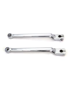 Extended Length 9-3/4" Chrome Heel Toe Splined Shift Lever Set 86-18 Harley FLH/T FLST