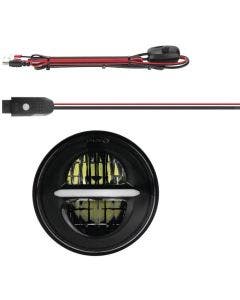 XK Glow XK-5IN-KIT-B Black 5-3/4" LED Motorcycle Headlight w/ Bluetooth