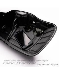 Hardstreet Ryt-There Saddle Bag Shelf Set Charcoal Harley Touring FLH FLT 14-Up
