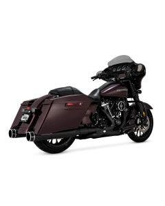 Vance & Hines 46676 Contrast Torquer 450 Slip-On Mufflers 4.5 Harley FL M8 17-Up