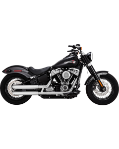 Vance & Hines 16376 Chrome Twin Slash 3" Slip On Mufflers Softail M8 18-23