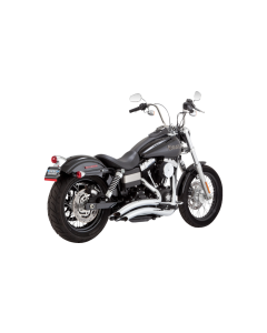 Vance & Hines 23371 Chrome Big Radius 2 into 2 Exhaust 10-17 Harley Dyna FXD