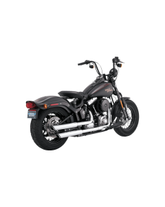 Vance & Hines 3" Round Twin Slash Slip-On Chrome Mufflers 4 Harley 07-09 FLSTN/FLSTSB
