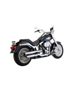 Vance & Hines 3" Round Twin Slash Slip-On Chrome Mufflers 4 Harley 07-09 FLSTF/B FXSTD