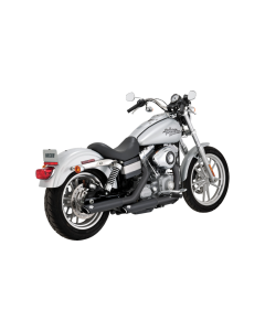 Vance & Hines 3" Round Twin Slash Slip-On Black Mufflers 4 Harley 91-09 FXD Models