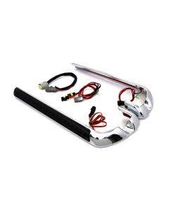 V-Twin 49-0000 Chrome Saddlebag LED Lamp Kit 14-18 Harley FLH/T Repl OE 68000082