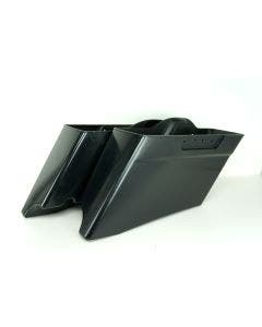 V-Twin 3" Stretched ABS Extended Dual Saddlebags CVO Style Bags Raw Harley 93-13