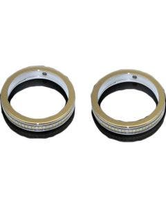 Custom Dynamics WA-37-AW-CS Chrome LED Turn Signal Rings w/ DRL - 37mm Forks  