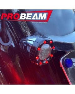 Custom Dynamics ProBeam Chrome Bullet Ringz Red LED & Lens Rear Turn Signals 57