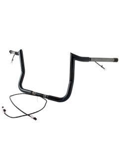 Paul Yaffe MBBPW-14 C Chrome 16" Monkey Bar Pre Wired Harley FLH Touring 14-Up