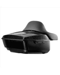 Hogworkz Vivid Black King Tour Pack w/ Backrest Black Hardware 97-18 Harley FLH/T