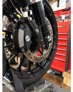 Alloy Art 49HDBM-2 Black Ambidextrous Harley Stock Caliper Mount 49mm Lower Legs