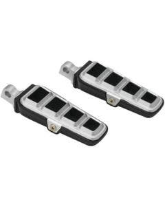 Kuryakyn 6666 Silver Dillinger Foot Peg w/Adapter Universal Harley Fit