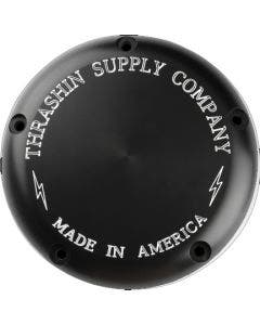 Thrashin Supply Black Classic Billet Derby Cover 5-Hole Evo Big Twin TSC-3010-4