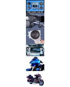 J&M ROKKER XXR Stage 5 350w 2-Speaker Amplifier Install Kit 14-19 Harley FLHT/X 