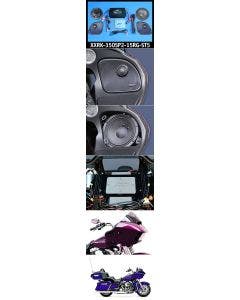 J&M ROKKER XXR Stage 5 350w 2-Speaker Amplifier Install Kit 14-19 Harley FLTR/U
