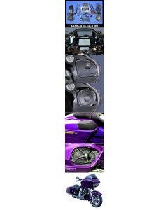 J&M Rokker XXR Extreme 800w 4-Speaker & Amp Install Kit 15-20 Harley FLTR