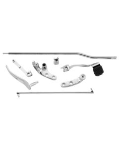 Chrome Stock Length Forward Control Kit w/o Pegs 06-17 Harley Dyna Repl 49080-0