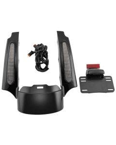 Letric Lighting Co Rear Fender Fascia Kit Turn Signals Smoke FLHX FLTR 09-13