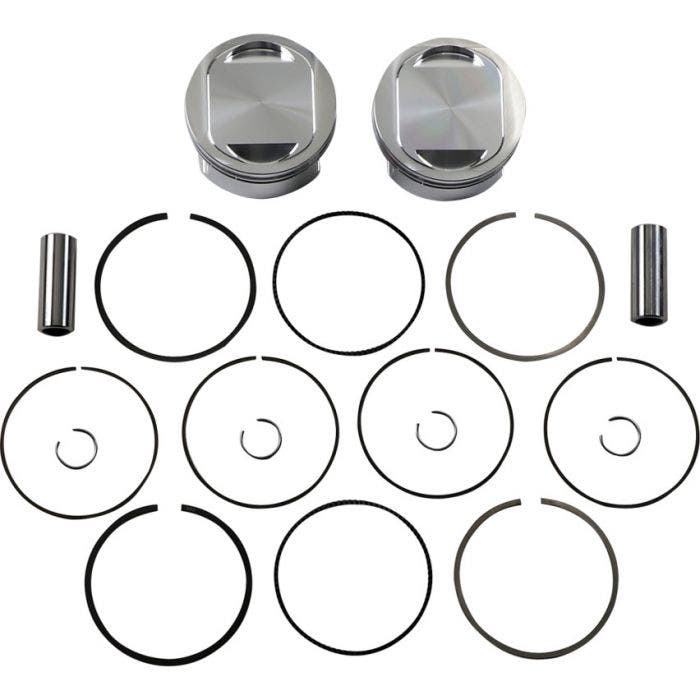 labio Canal marxista JE Pistons 324716 Dome 95" Big Bore Piston Set for 88" Harley Twin Cam  99-06 best new engine motor performance upgrade forged touring bagger  dresser softail dyna motorcycle replacement big bore