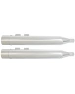 Power House All Chrome 4.5 Slip-On Mufflers Barrell Tips Harley M8 Touring 17-Up