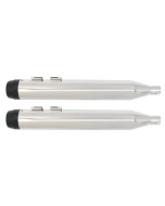 Power House Chrome 4.5 Slip-On Mufflers Black Step Down Tip Harley M8 17-Up