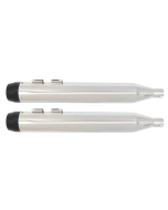 Power House Chrome 4.5 Slip-On Black Tapered Tips Harley M8 17-Up